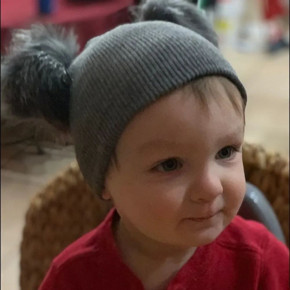 Double Pom Toddler/Baby Hat‎